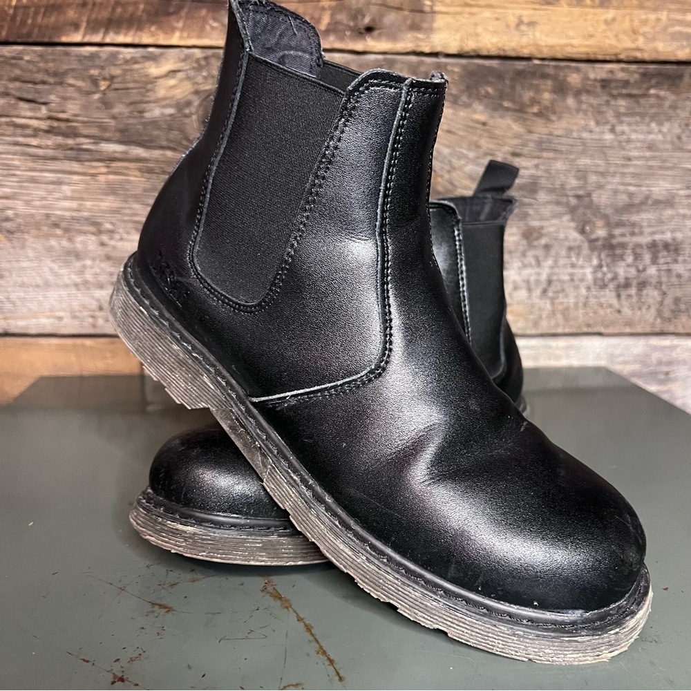 Diesel Black Leather Boots